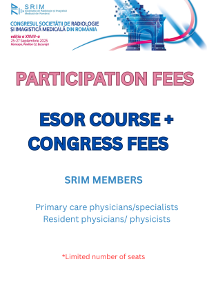 REGISTRATION FEES  ESOR COURSE 2025 + CONGRESS DAYS